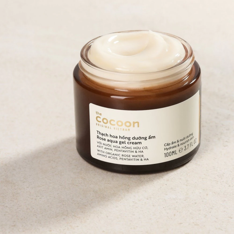 Thạch hoa hồng dưỡng ẩm cocoon 100ml