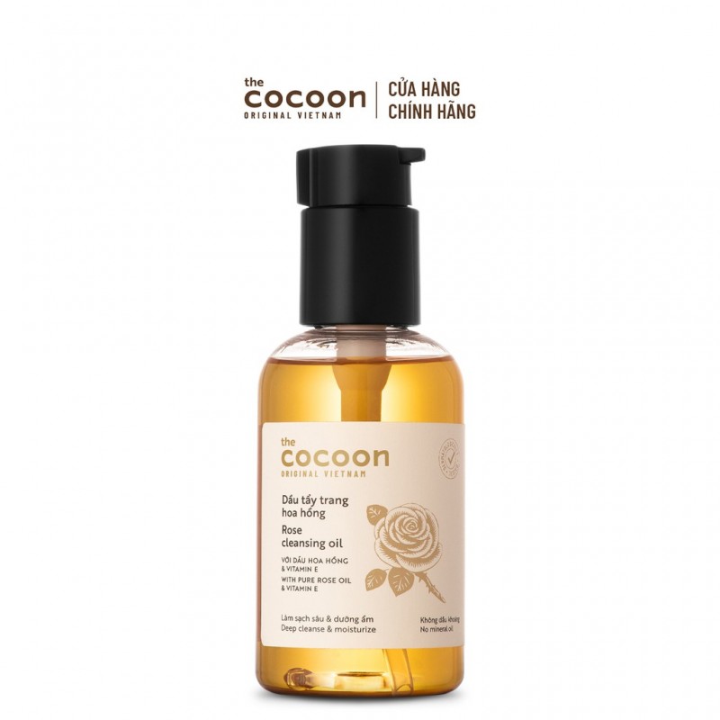 Dầu tẩy trang hoa hồng Cocoon tẩy sạch makeup chuyên nghiệp & dưỡng ẩm 140ml